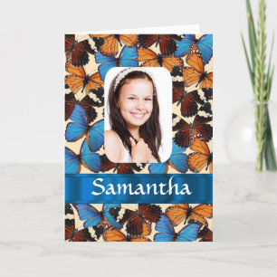 Schmetterlingscollagen-Fotoschablone Karte