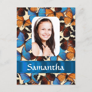 Schmetterlingscollagen-Fotoschablone Postkarte