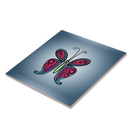 Schmetterlingsdarstellung Fliese (Seite)