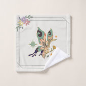 Schmetterlingsdarstellung, Inspirierte Kunst der M Badhandtuch Set (Waschlappen)