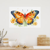 Schmetterlingsdarstellung Poster (Küche)