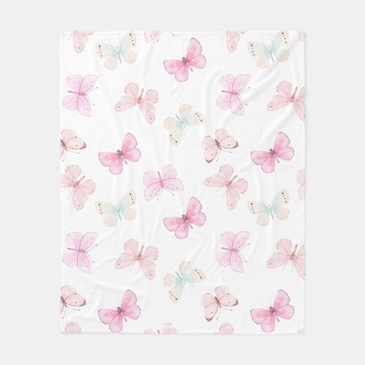 Schmetterlingsdecke Fleecedecke (Vorderseite)