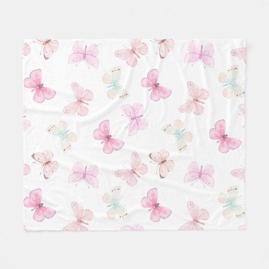 Schmetterlingsdecke Fleecedecke (Vorderseite (Horizontal))