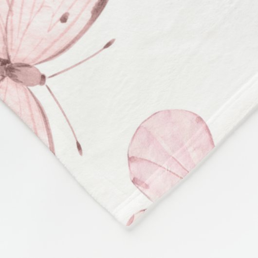 Schmetterlingsdecke Fleecedecke (Ecke)