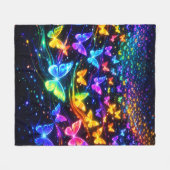 Schmetterlingsdecke mit neonfarben fleecedecke (Vorderseite (Horizontal))