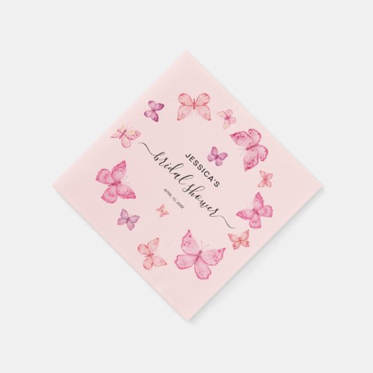 Schmetterlingsdekor im Brautparty Serviette (Ecke)