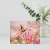 Schmetterlingsdenken an dich postkarte (Stehend Vorderseite)