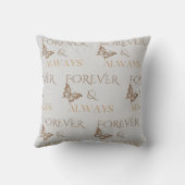 Schmetterlingsdesign 'Forever & Always' Kissen (Rückseite)
