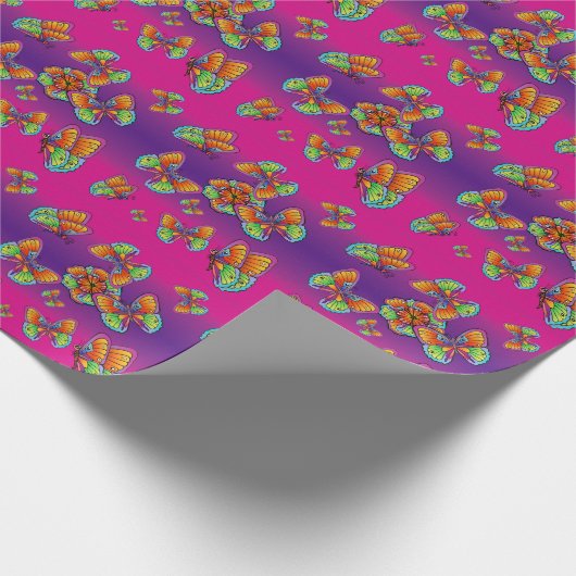 Schmetterlingsdesign Geschenkpapier (Ecke)
