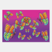 Schmetterlingsdesign Geschenkpapier Set (Vorderseite 3)