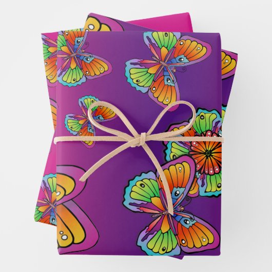 Schmetterlingsdesign Geschenkpapier Set (Beispiel)