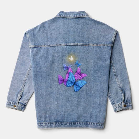 Schmetterlingsdesign Jeansjacke (Rückseite)
