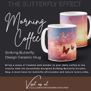 Schmetterlingsdesign Keramik Tasse