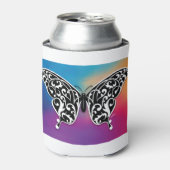 Schmetterlingsdesign mit Sunset-Farben Dosenkühler (Kanne Vorderseite)