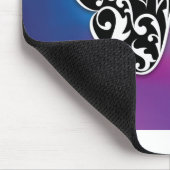 Schmetterlingsdesign mit Sunset-Farben Mousepad (Ecke)