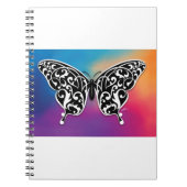 Schmetterlingsdesign mit Sunset-Farben Notizblock (Vorderseite)