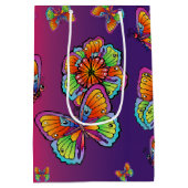 Schmetterlingsdesign Mittlere Geschenktüte (Rückseite)
