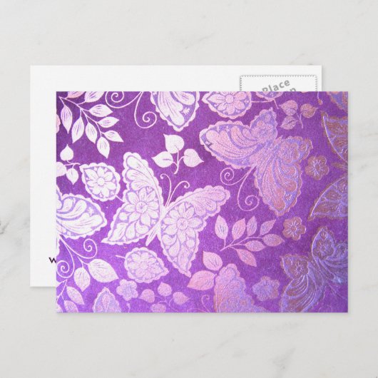 Schmetterlingsdesign Postkarte (Vorne/Hinten)