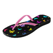 Schmetterlingsdruck Badesandalen (Schrägansicht)