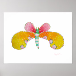 Schmetterlingsdruck Butterblume Poster