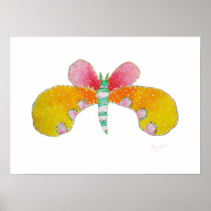 Schmetterlingsdruck Butterblume Poster