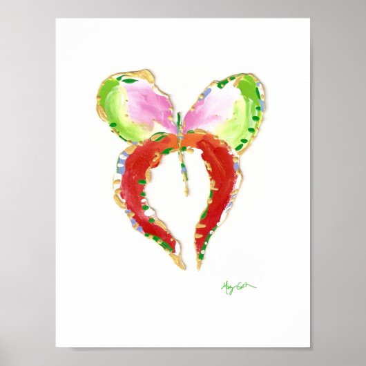 Schmetterlingsdruck Groth Poster (Vorne)