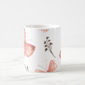 Schmetterlingsdruck Kaffeetasse (Mittel)