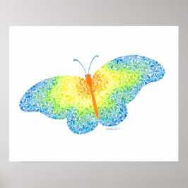 Schmetterlingsdruck Poster