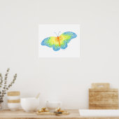 Schmetterlingsdruck Poster (Küche)