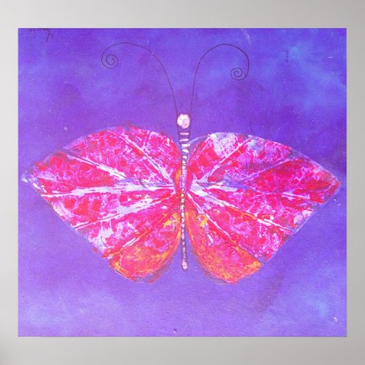 Schmetterlingsdruck Poster (Vorne)