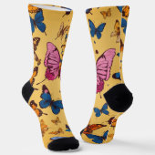 Schmetterlingsdruck Socken (Gewinkelt)