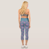 SchmetterlingSeepferd in Bubbles Custom Girl Leggi Capri Leggings (Rückseite)