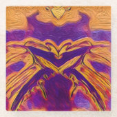 Schmetterlingseffekt Glasuntersetzer (Vorderseite)