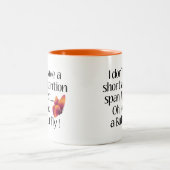 Schmetterlingseffekt, Kurze Aufmerksamkeitsspinne Zweifarbige Tasse (Mittel)