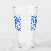 Schmetterlingsegnen in Blau Glas (Rechts)