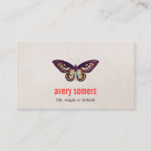 Schmetterlingseigenkarte Visitenkarte (Vorderseite)
