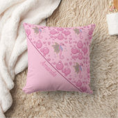 Schmetterlingseil-Seepferd in Bläschen Custom Pink Kissen (Decke)