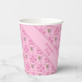 Schmetterlingseil-Seepferd in Bläschen Custom Pink Pappbecher
