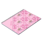 Schmetterlingseil-Seepferd in Blasen Custom Pink N Notizblock (Linke Seite)