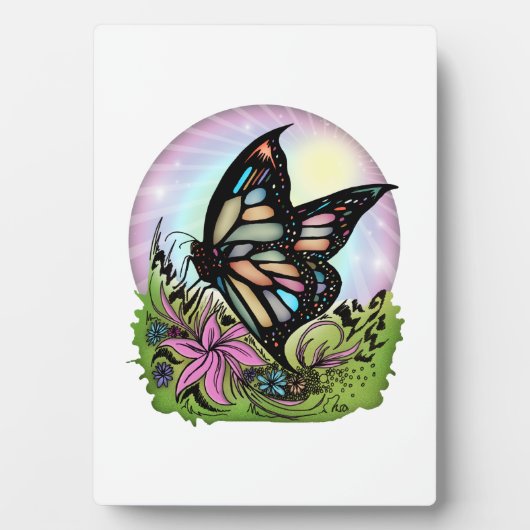 Schmetterlingsergebenheit Fotoplatte (Vorderseite)