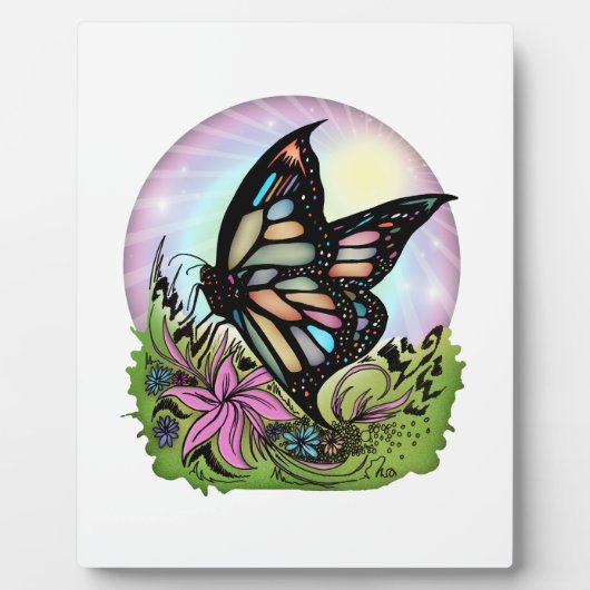 Schmetterlingsergebenheit Fotoplatte (Vorderseite)