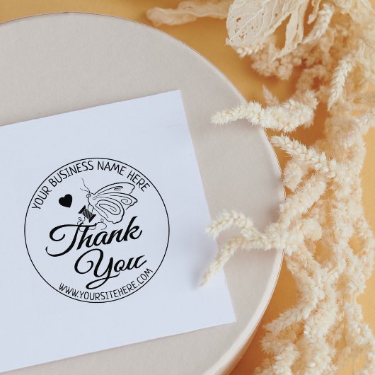 Schmetterlingsernähgeschäft Vielen Dank Gummistempel