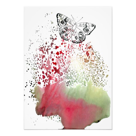 Schmetterlingsexplosion Fotodruck (Vorne)