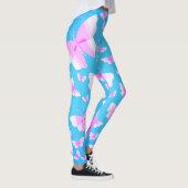 Schmetterlingsfamilie der rosa Schatten Leggings (Rechts)