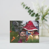Schmetterlingsfang Postkarte (Stehend Vorderseite)