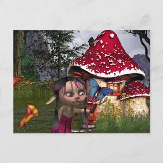 Schmetterlingsfang Postkarte (Vorderseite)