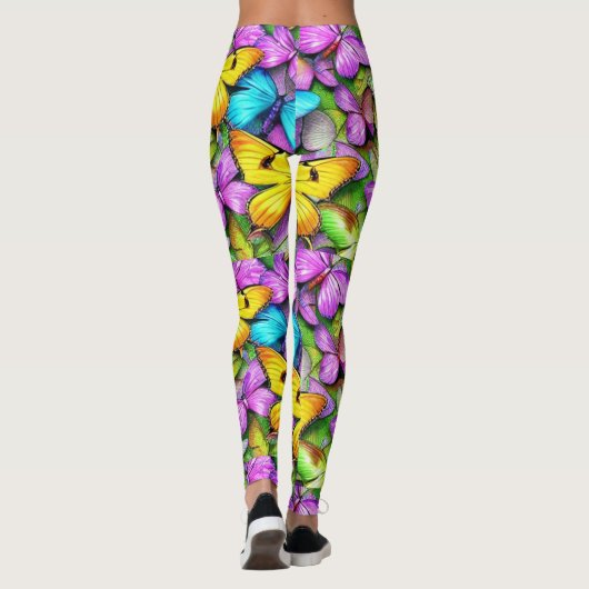Schmetterlingsfarbe Leggings (Rückseite)