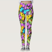 Schmetterlingsfarbe Leggings (Vorderseite)