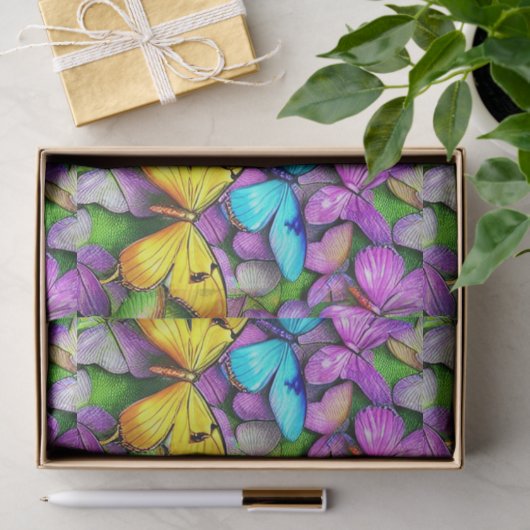 Schmetterlingsfarbe Seidenpapier (Geschenk)