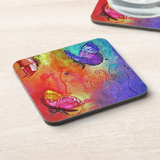 Schmetterlingsfarbe Untersetzer (Linke Seite)